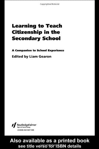 LEARNING TO TEACH  CITIZENSHIP IN THE SECONDARY SCHOOL