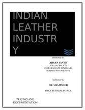 INDIAN LEATHER INDUSTRY: THE CHALLENGE OF MODERNIZATION