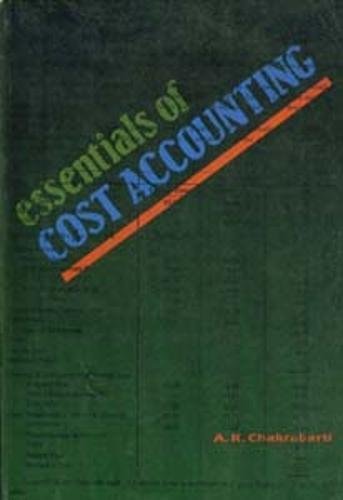 ESSENTIALS OF COST ACCOUNTING