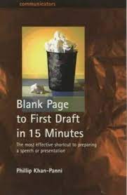 BLANK PAGE TO FIRST DRAFT IN 15 MINUTES