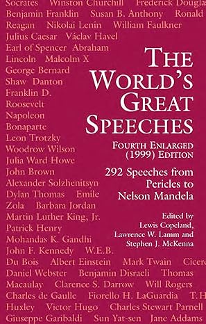 THE WORLD'S GREAT SPEECHES