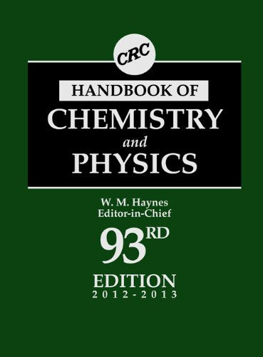 CRC HANDBOOK OF CHEMISTRY AND PHYSICS
